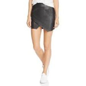 Splendid NWT Black Faux Leather Wrap Skirt